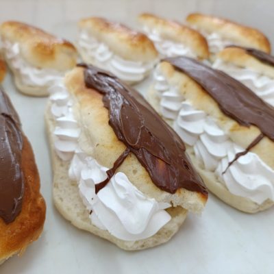 bollos de nata chocolate